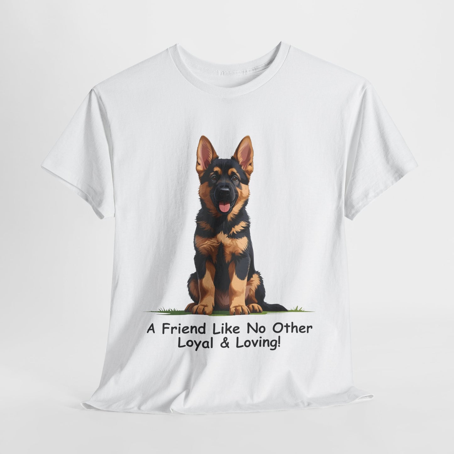Adorable German Shepherd Puppy Lover Tee: A Friend Like No Other, Dog Owner Gift, Dog Mom Shirt, Gifts for Animal Lovers, Unisex Cotton T-shirt