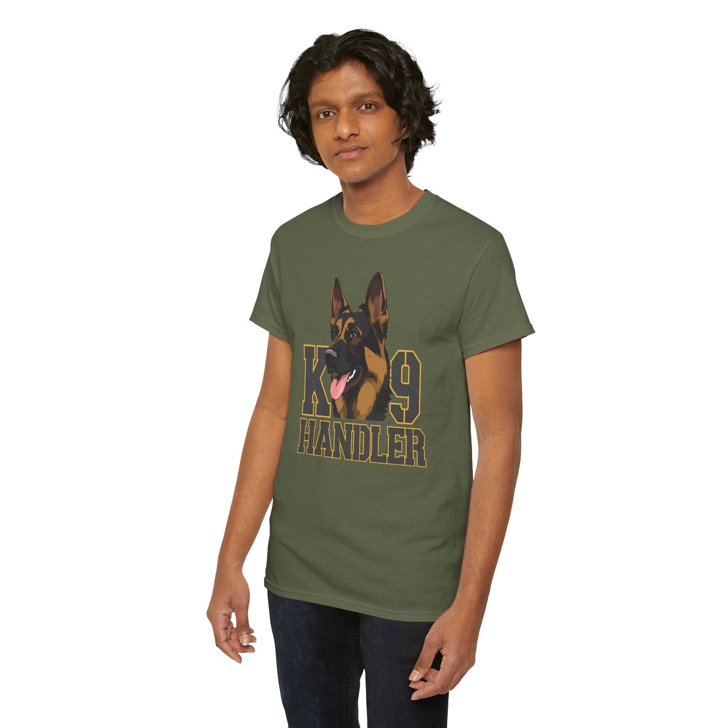 German Shepherd K9 Handler Tee, Perfect for Dog Lovers, Gift for Pet Owners, Unisex Cotton T-Shirt