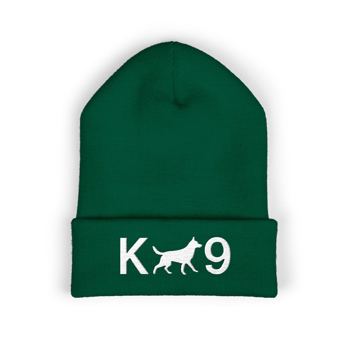 Embroidered K9 Classic Cuffed Beanie - German Shepherd Design | Dog Lover Gift