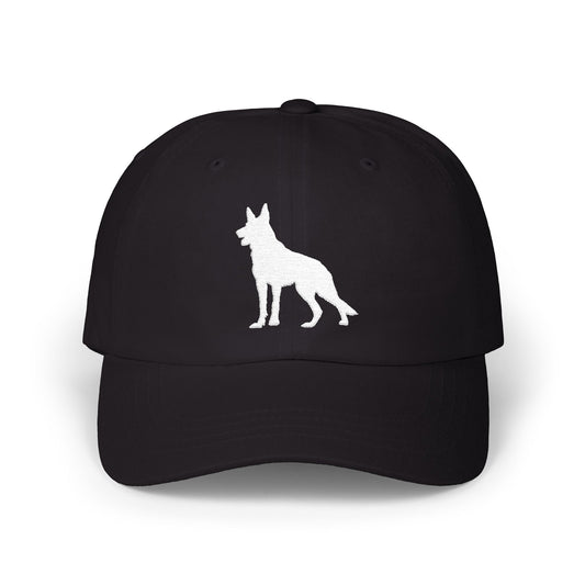 Classic German Shepherd Embroidered Dad Cap, Dog Silhouette, Casual Unisex Hat, Perfect Gift for Dog Lovers