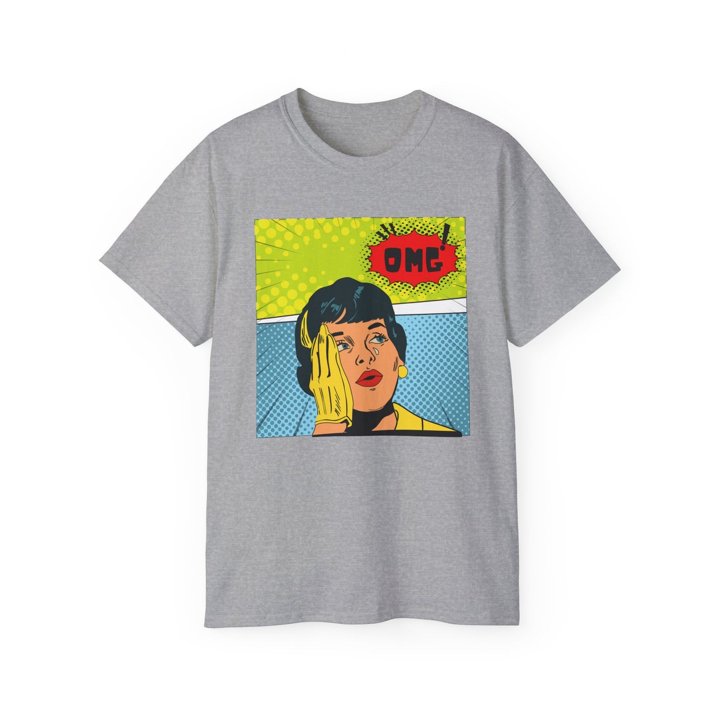 OMG Graphic Unisex Tee | Retro Pop Art T-Shirt, Gift for Trendsetters, Casual Wear, Comic Style, Fun Statement Top