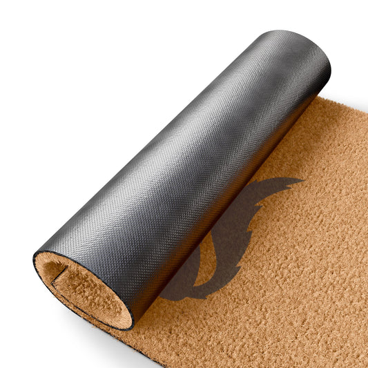 Doormat Featuring a Graphic of Funny German Shepherd Sloppily Sitting Looking Upward