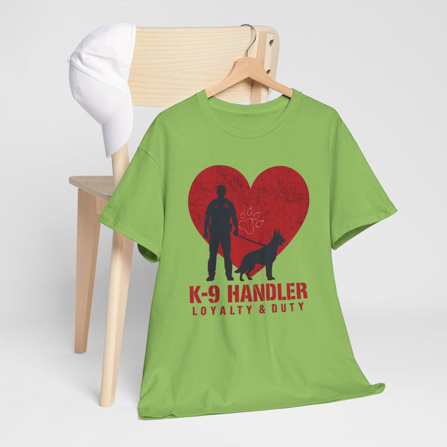 K-9 Handler Heavy Cotton Tee - Loyalty & Duty Shirt, Dog Lover Gift