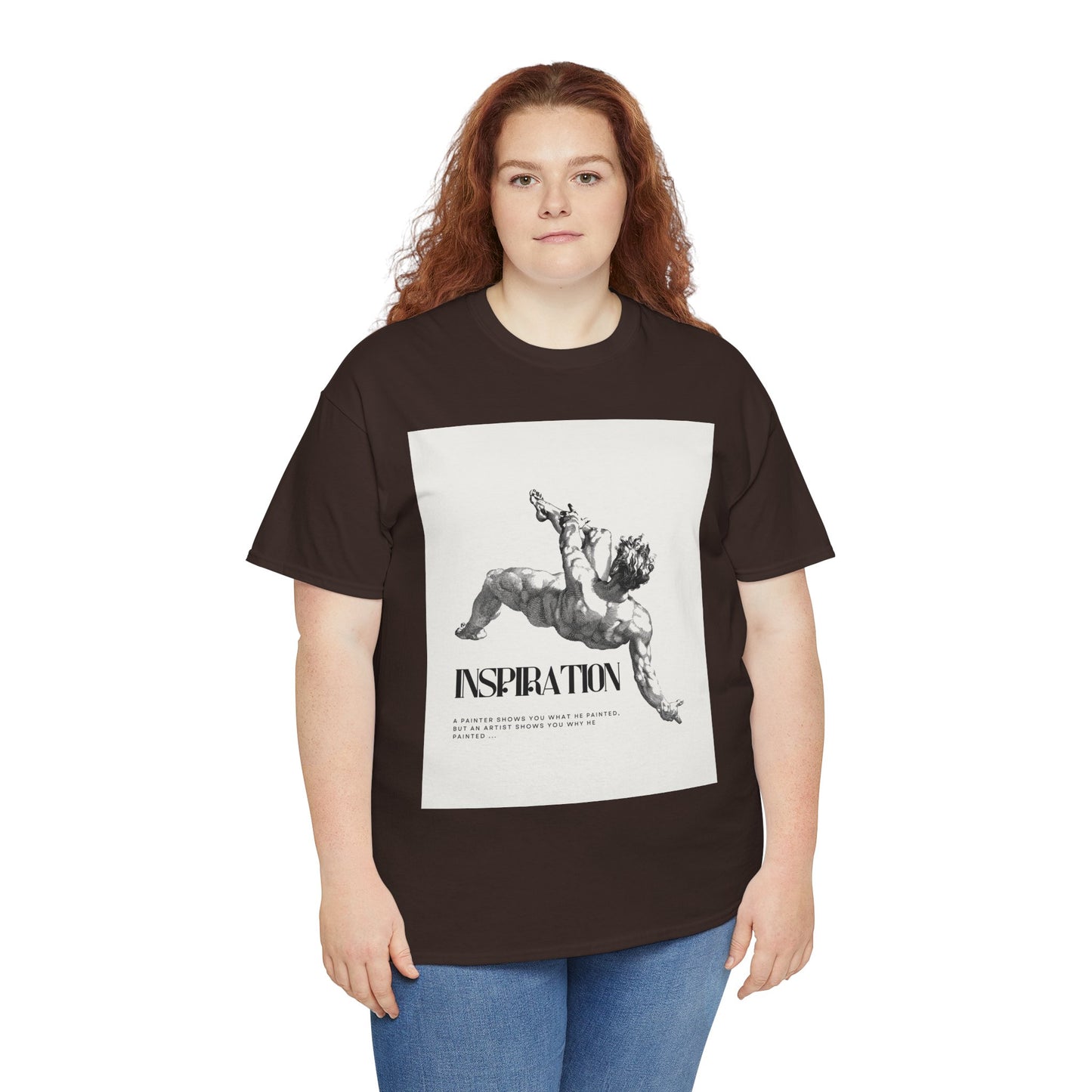 Inspiration Unisex Heavy Cotton Tee, Motivational Shirt, Gift for Artists, Casual Wear, Quote T-Shirt, Birthday Gift