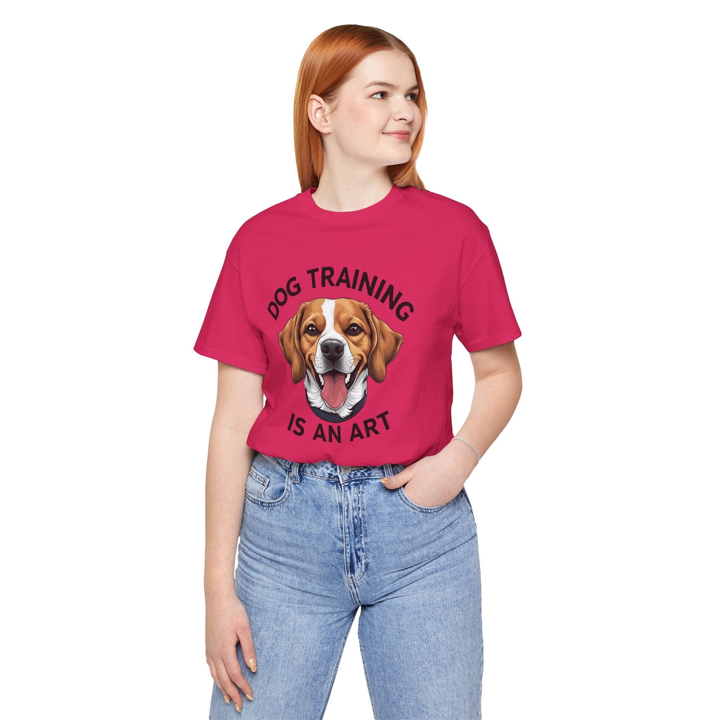 Dog Training is An Art Tee - Unisex Jersey Short Sleeve, Gift for Dog Lovers, Training T-Shirt, Dog Owner Apparel, Cute Canine Shirt