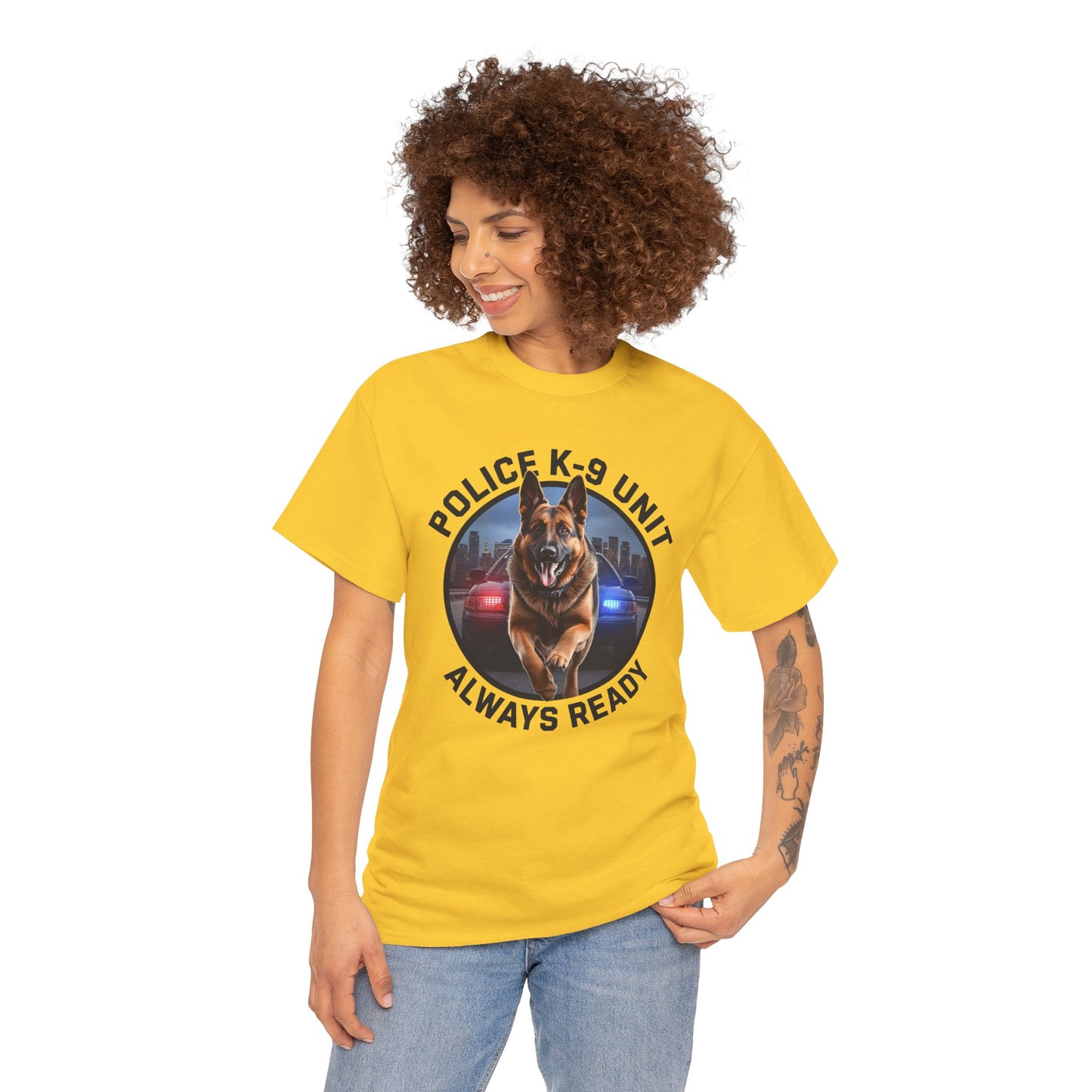 Police K-9 Unit Tee, Always Ready Graphic Tee, Dog Lover Gift, Police Support Shirt, Police Dog Merchandise