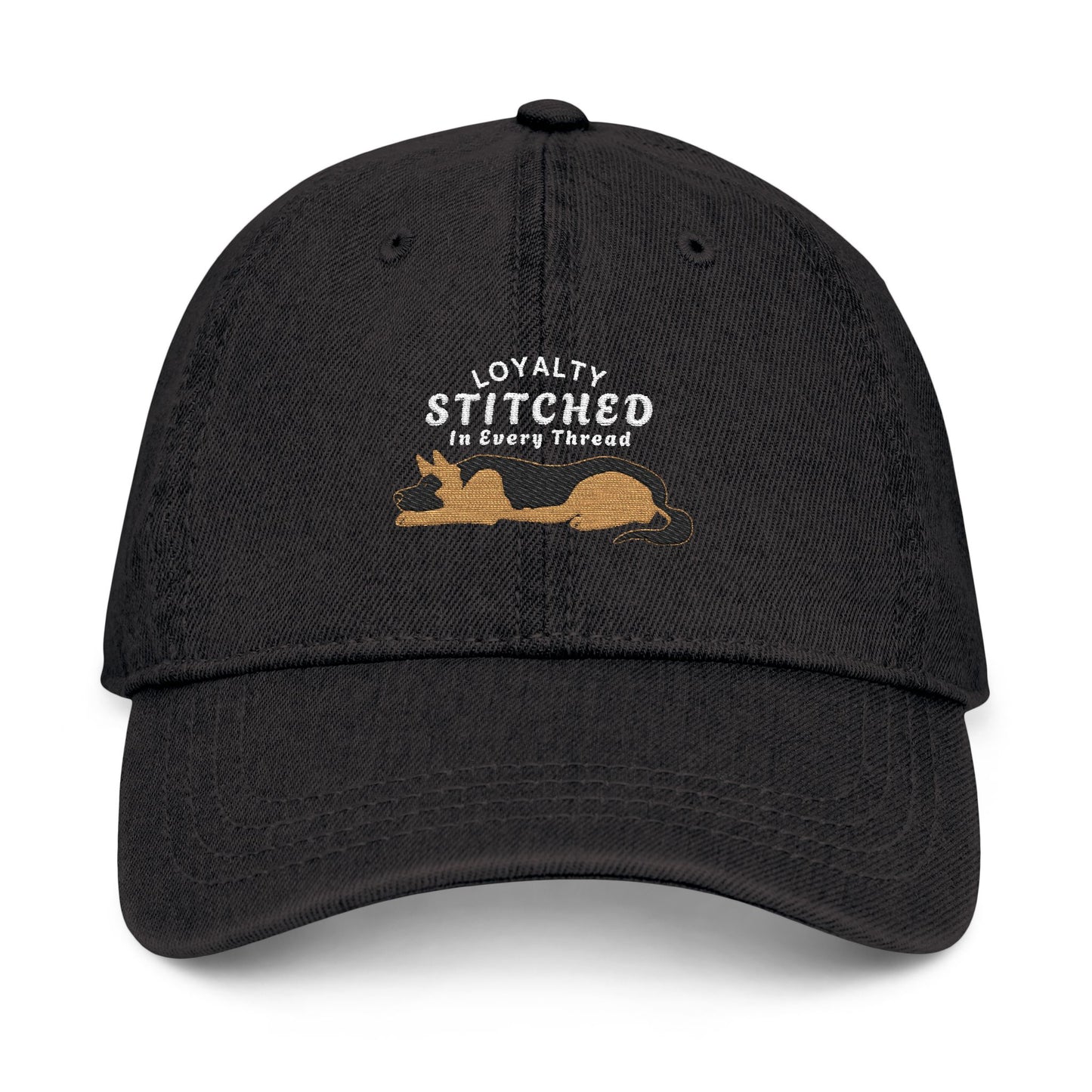 German Shepherd Embroidered Denim Hat - Loyalty Stitched in Every Thread