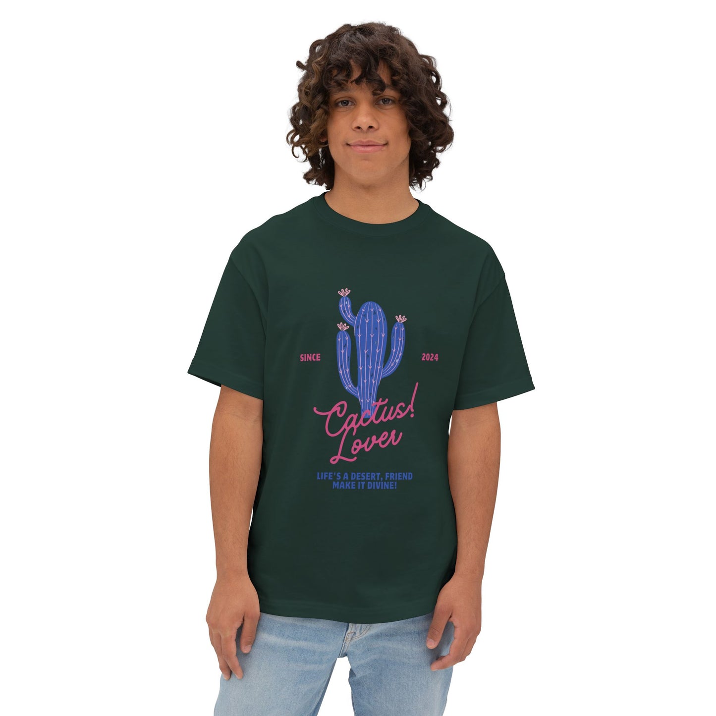 Cactus Lover Boxy Tee - Ideal for Plant Enthusiasts, Casual Wear, Gift for Friends, Summer Fashion, Nature Lovers