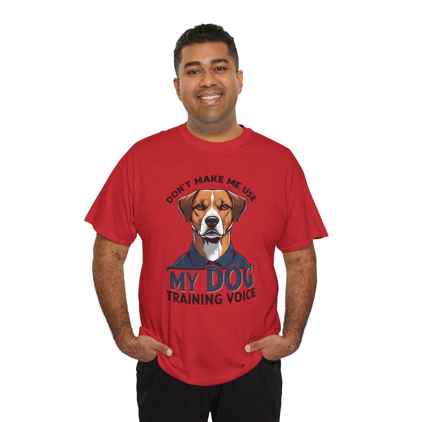 Dog Training T-Shirt - Don't Make Me Use My Dog Training Voice | Perfect Gift for Dog Owners, Casual Wear, Funny Dog Humor Shirt, Pet Training Apparel