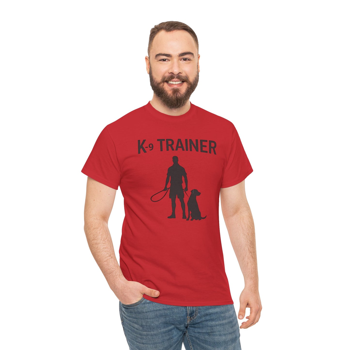 K-9 Trainer  Heavy Cotton T-Shirt, Dog Owner Gift, Police Dog Shirt, Animal Enthusiast Apparel, Casual Style Tee