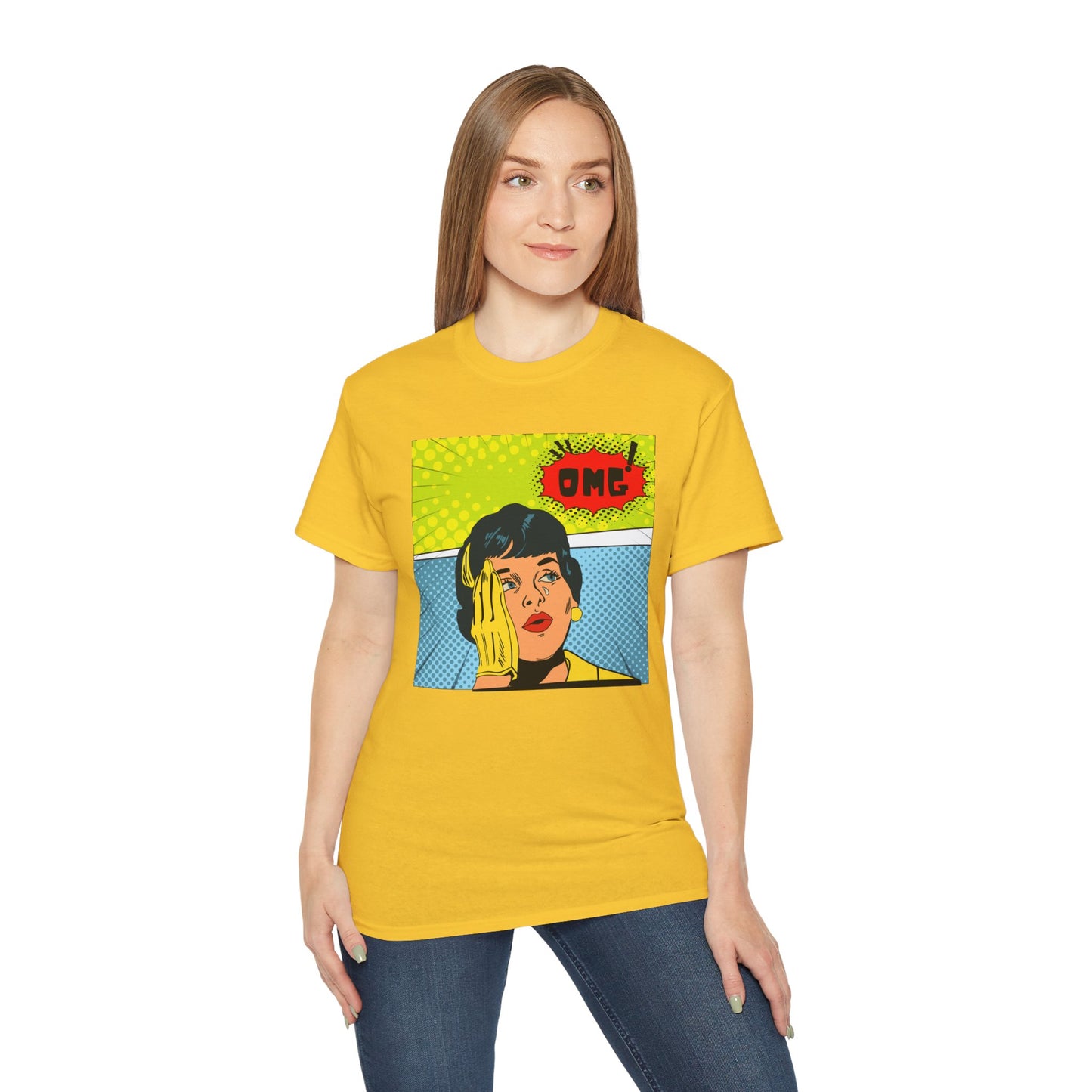 OMG Graphic Unisex Tee | Retro Pop Art T-Shirt, Gift for Trendsetters, Casual Wear, Comic Style, Fun Statement Top