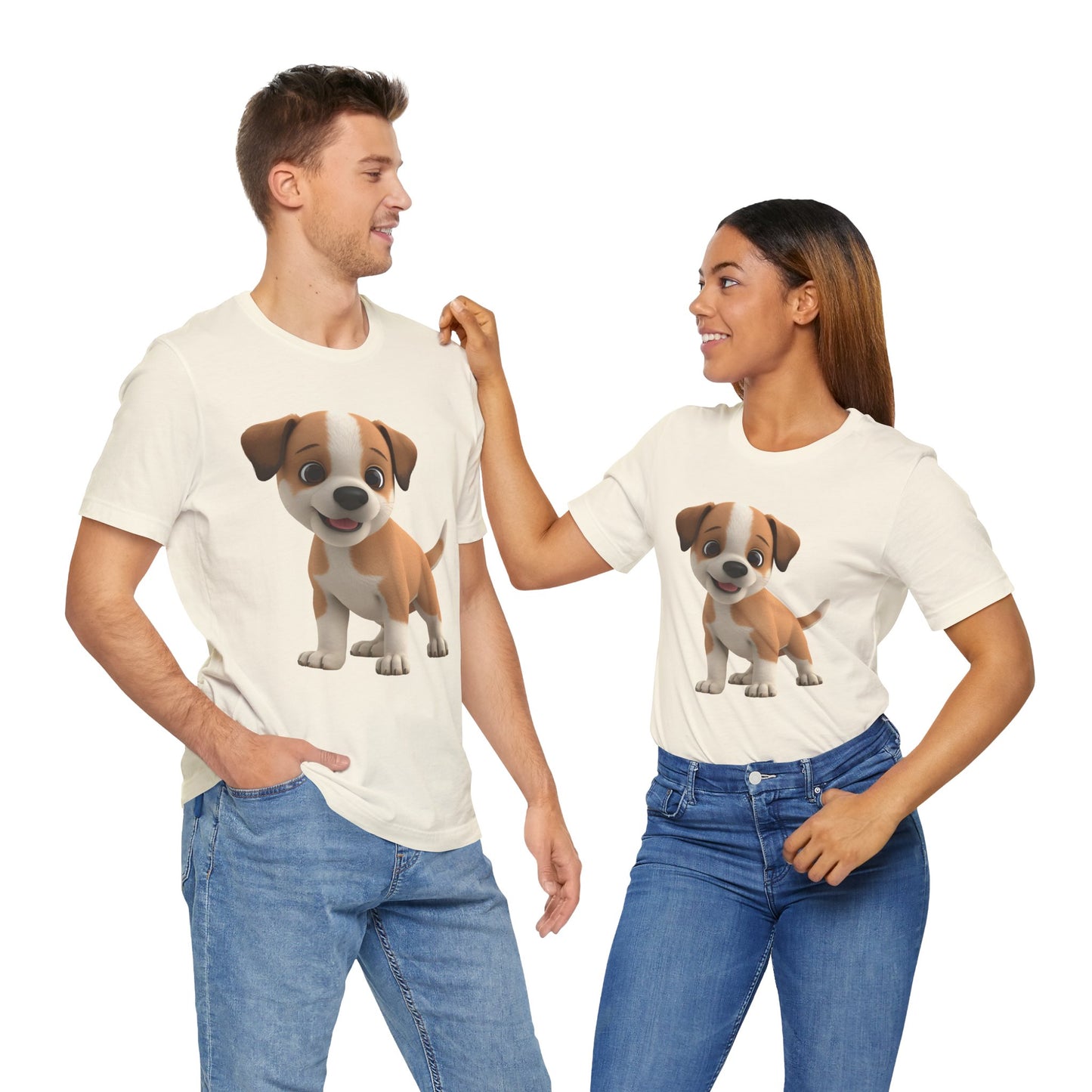 Cute Dog 3D Graphic Tee, Fun Animal Shirt, Dog Lover Gift, Playful Fashion Statement