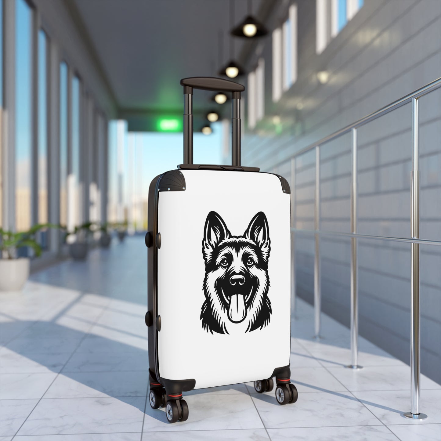 Dog Lover's Rolling Suitcase with German Shepherd Design