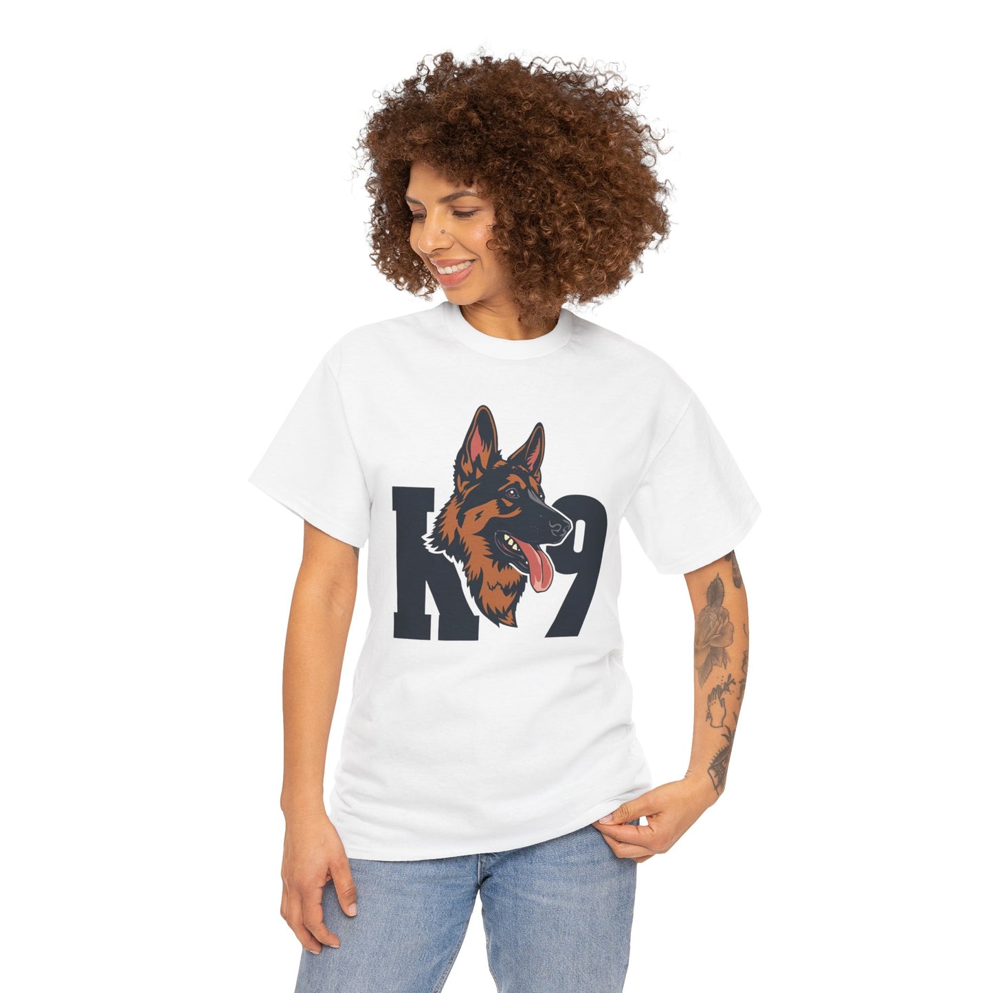 German Shepherd K9 Lover Unisex Heavy Cotton Tee | Dog Owner Gift, Dog Lover Apparel
