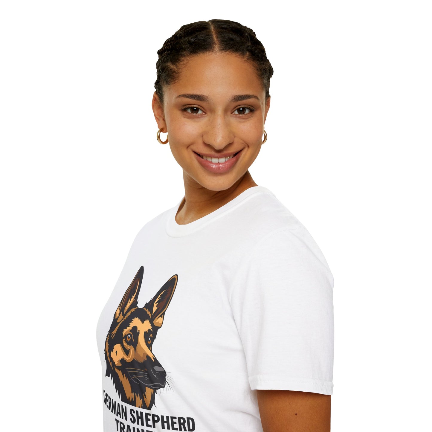 German Shepherd Trainer Unisex Softstyle T-Shirt, Dog Lover Gift, Pet Trainer Apparel