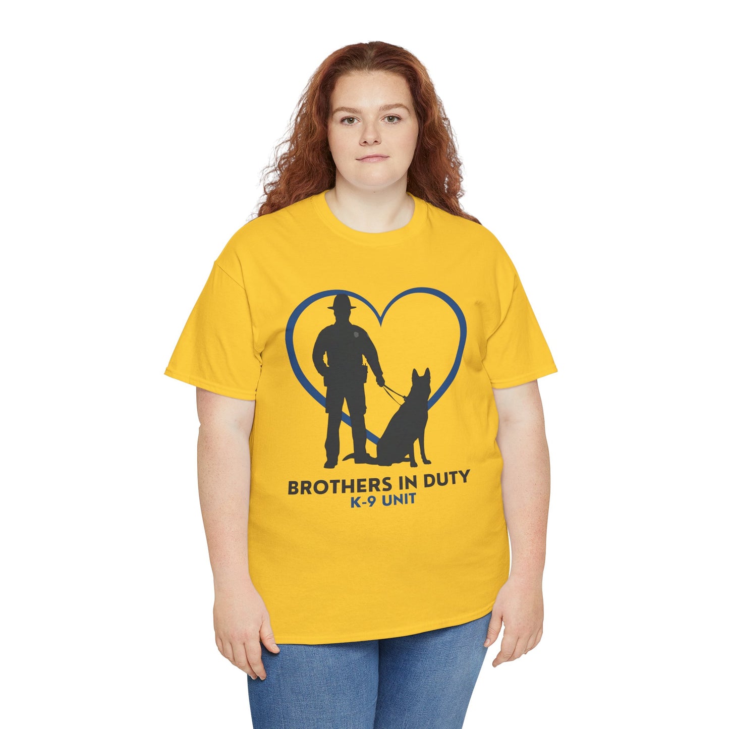 Heartfelt K-9 Unit Tee - Brothers In Duty | Police Officer Gift, Dog Lover Shirt, Law Enforcement Apparel