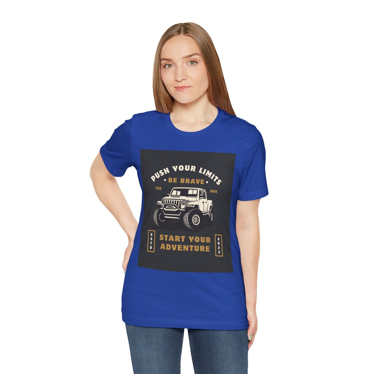 Push Your Limits Adventure-Inspiring Unisex Jersey Tee, Outdoor Shirt, Motivational T-Shirt, Gift for Adventurers, Hiking Apparel, Travel Tee