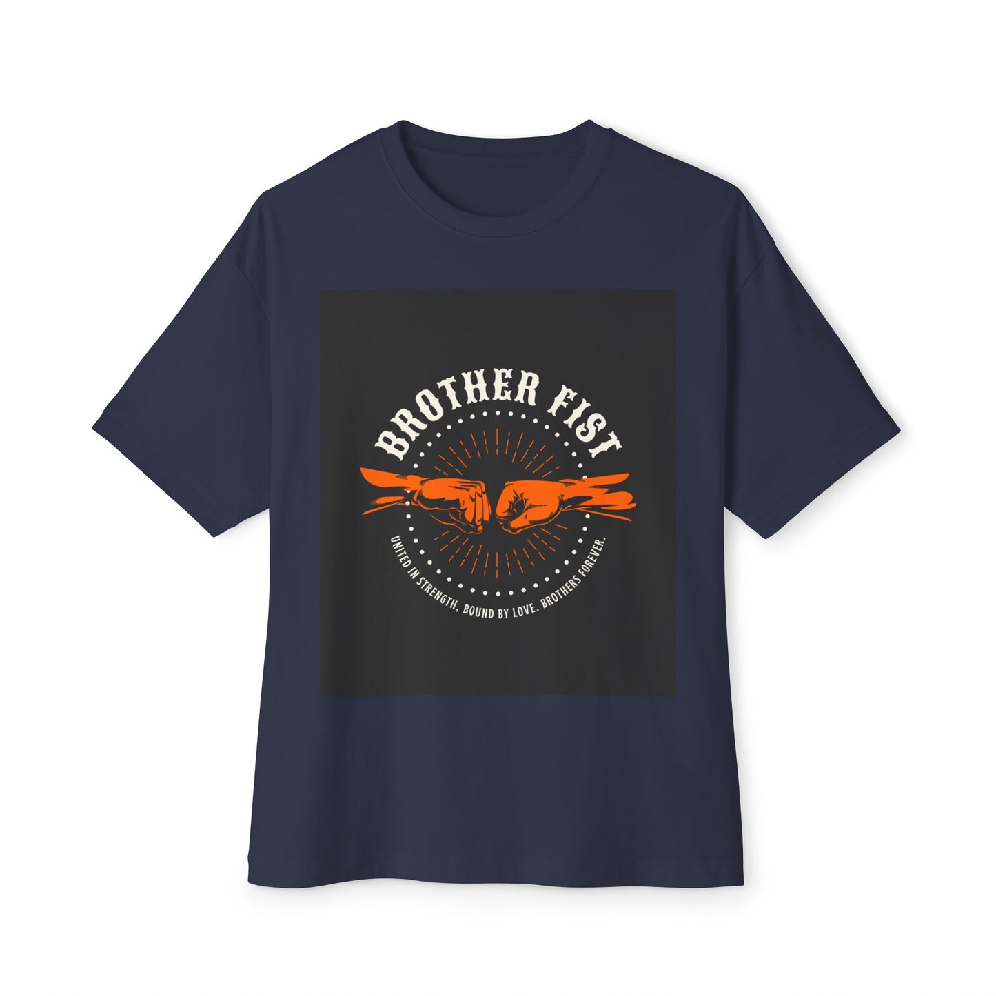 Brother Fist Unisex Oversized Boxy Tee, Casual Graphic Shirt, Streetwear Tee, Gift for Friends, Motivational T-Shirt