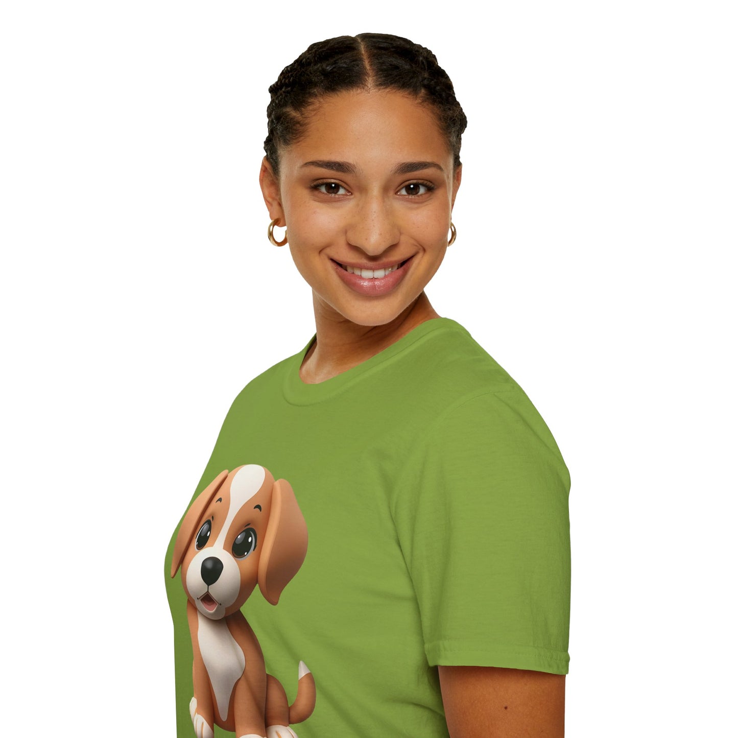 Adorable Puppy 3D Graphic T-Shirt for Dog Lovers, Cute Pet Shirt