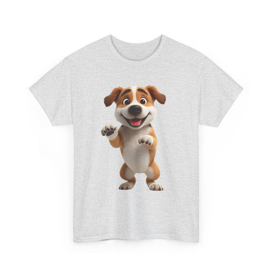 Cute Dog 3D Graphic Tee, Unisex Heavy Cotton T-Shirt, Dog Lover Gift, Fun Casual Wear