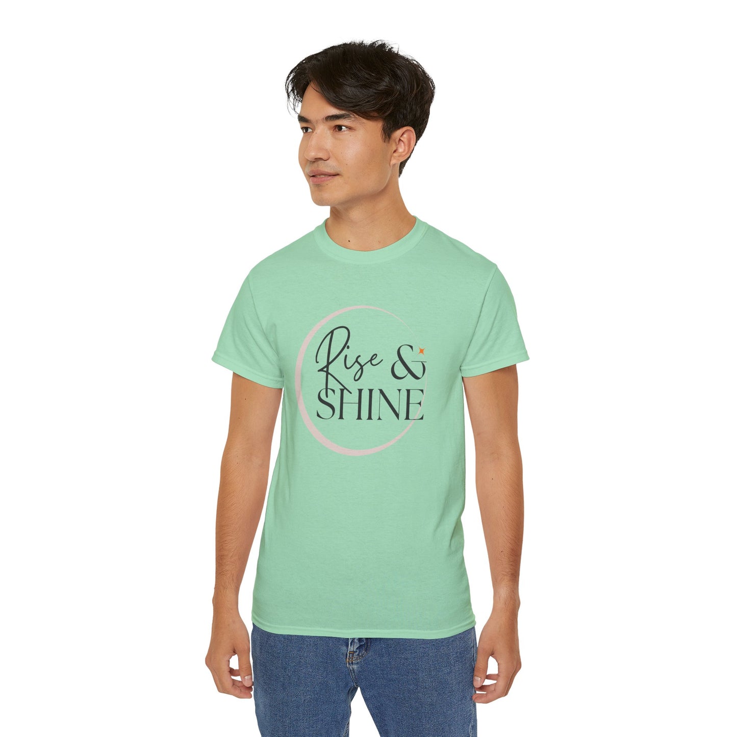 Rise & Shine Unisex Ultra Cotton Tee, Motivational Tee, Inspirational Shirt, Gift for Her, Positive Quote T-Shirt, Summer Fashion