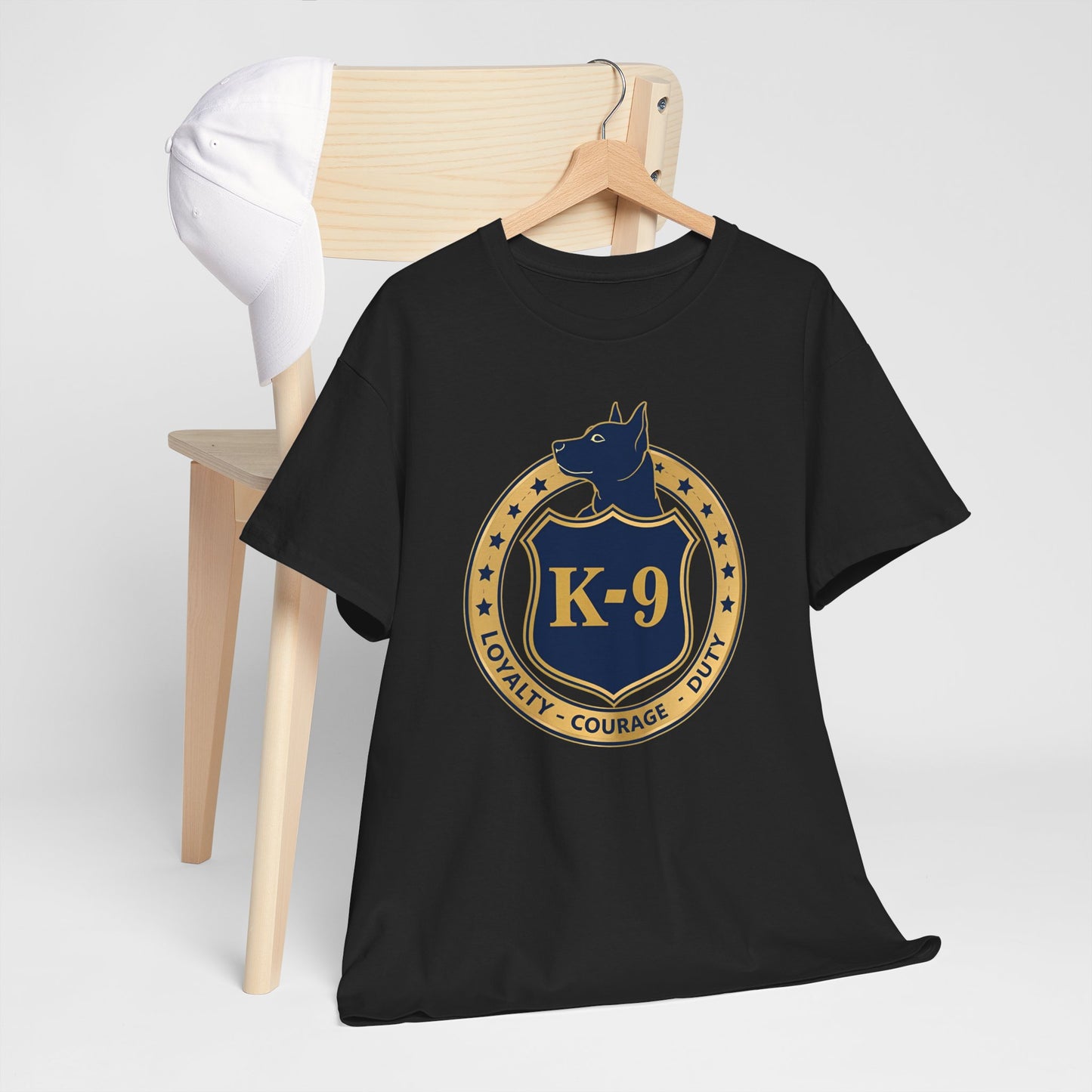 K-9 Police Unisex Heavy Cotton Tee - Loyalty Courage Duty | Dog Lover Gift, Law Enforcement Apparel, Dog Training Shirt