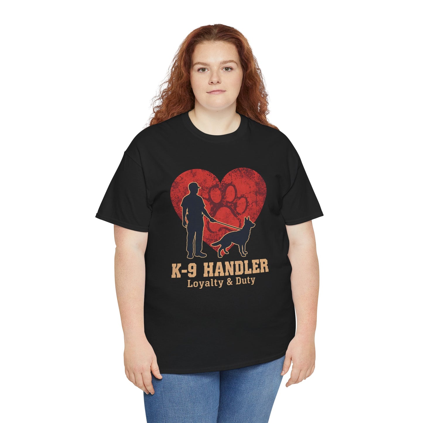 K-9 Handler Heart Tee - Loyalty & Duty, Dog Lover Gift, Pet Owner Apparel
