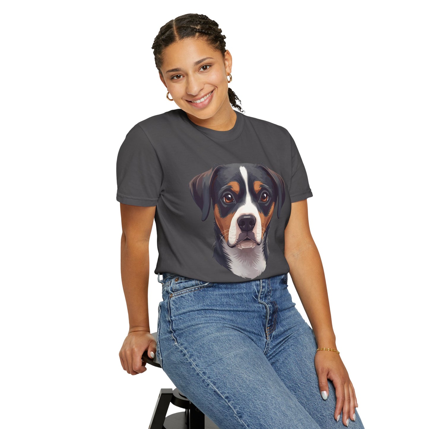 Unisex Tricolor Dog's 3D Design T-Shirt, Gift for Dog Owners, Animal Lover Apparel