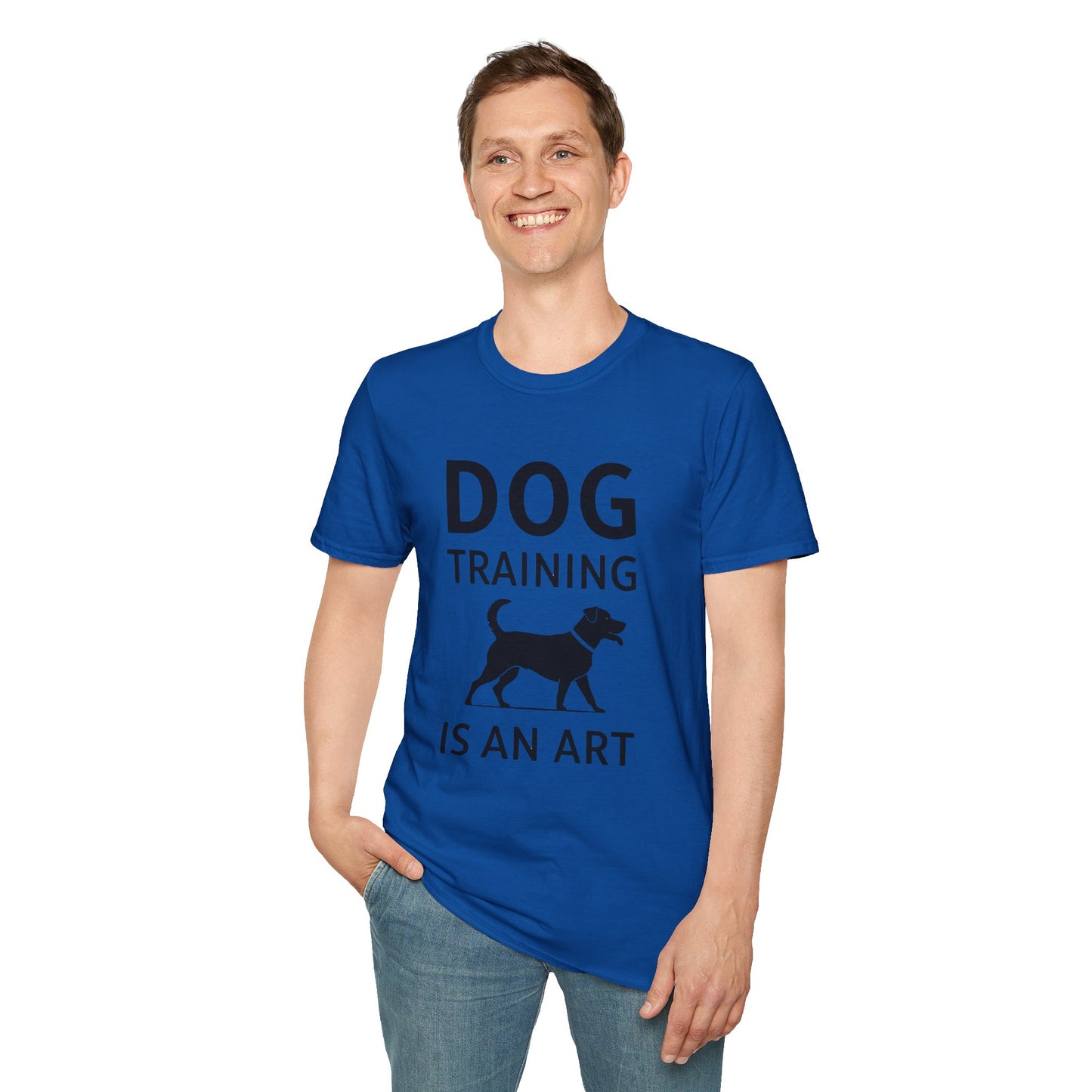 Dog Training is an Art Unisex Softstyle T-Shirt, Dog Lover Gift, Pet Training Apparel, Dog Owner Tee, Casual Wear, Gift for Dog Trainers