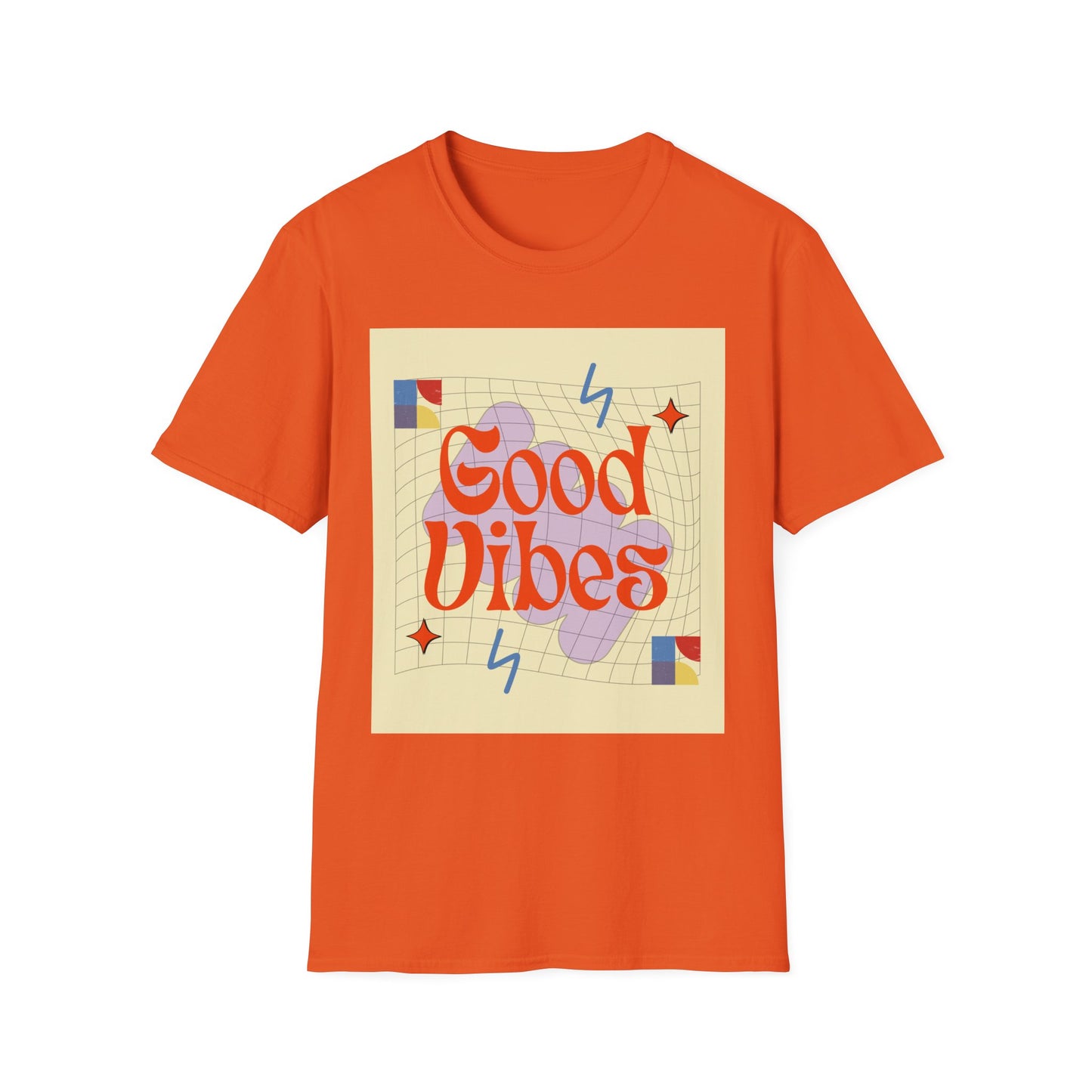 Good Vibes Unisex Softstyle T-Shirt, Relaxed Fit Tee, Casual Wear, Gift Idea, Positive Quotes, Everyday Comfort, Summer Fashion