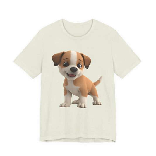 Cute Dog 3D Graphic Tee, Fun Animal Shirt, Dog Lover Gift, Playful Fashion Statement