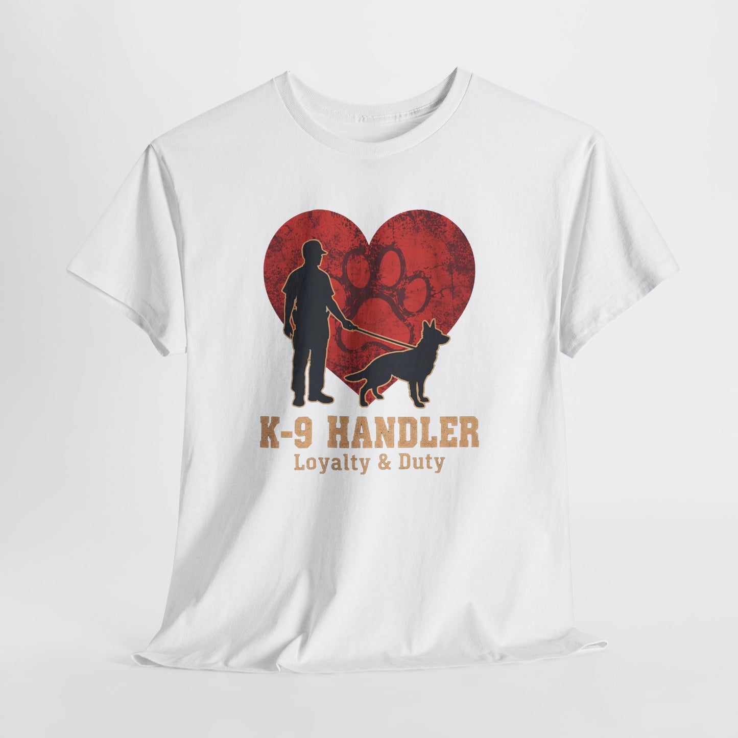 K-9 Handler Heart Tee - Loyalty & Duty, Dog Lover Gift, Pet Owner Apparel