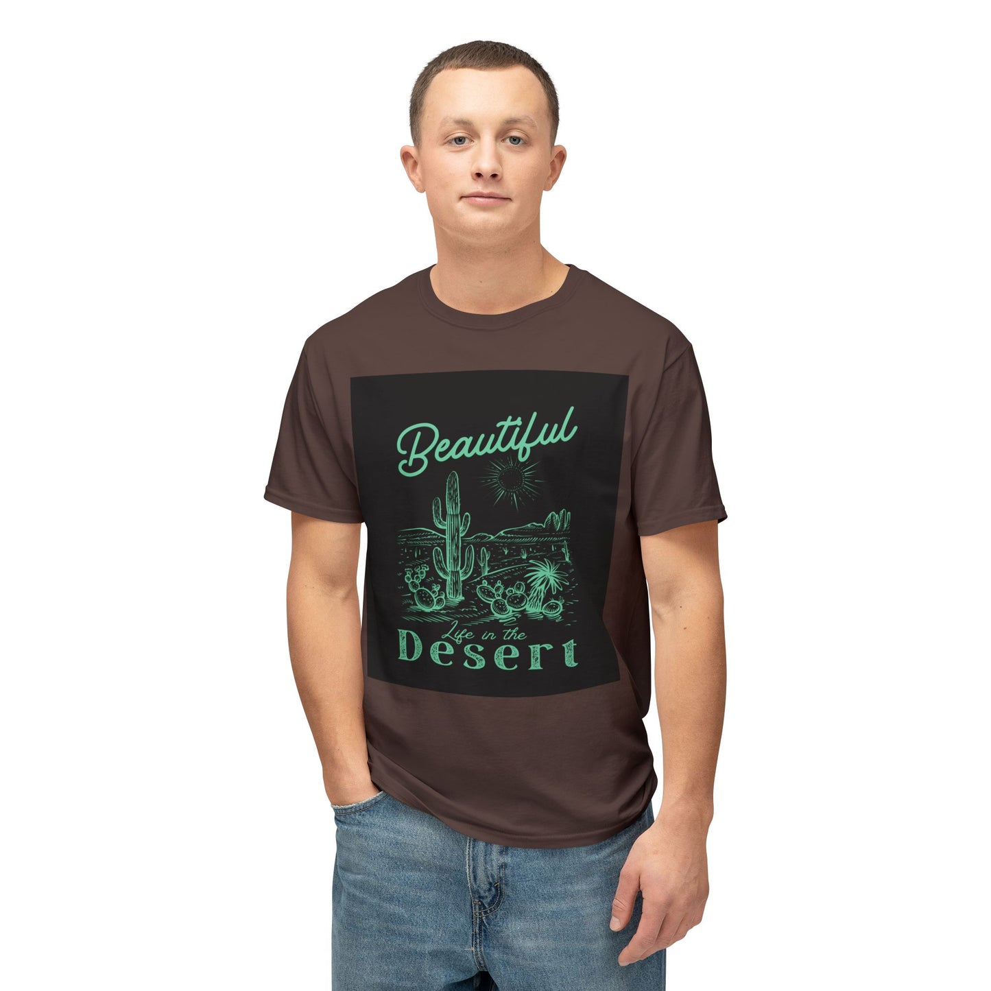 Beautiful Desert Unisex T-Shirt, Nature Lover Tee, Summer Vacation Apparel, Gift for Him/Her, Retro Graphic Shirt