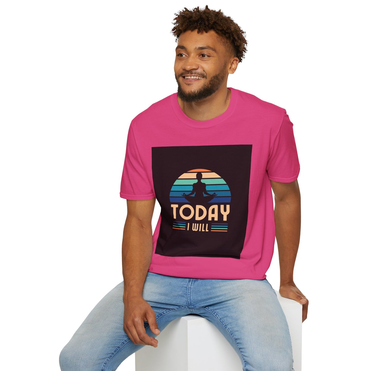 Mindfulness Motivation Unisex T-Shirt, Positive Quote Today I Will Shirt, Inspirational Graphic Tee, Yoga Apparel, Gift for Meditation Lovers