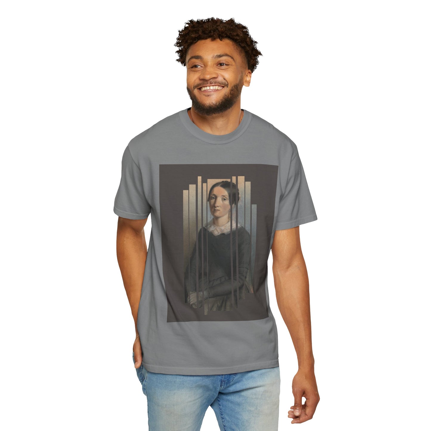 Vintage Aesthetic Art Tee, Unisex Garment-Dyed T-shirt with Artistic Design, Casual Wear, Gift for Art Lovers, Trendy Graphic Shirt