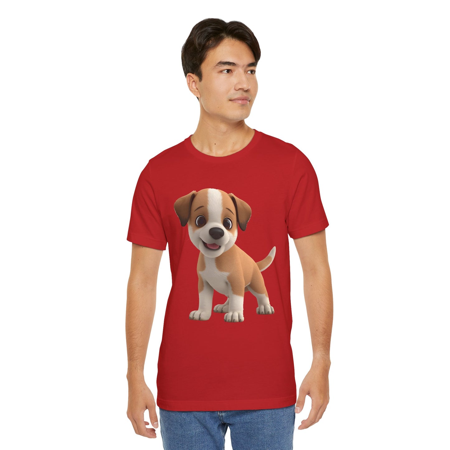 Cute Dog 3D Graphic Tee, Fun Animal Shirt, Dog Lover Gift, Playful Fashion Statement