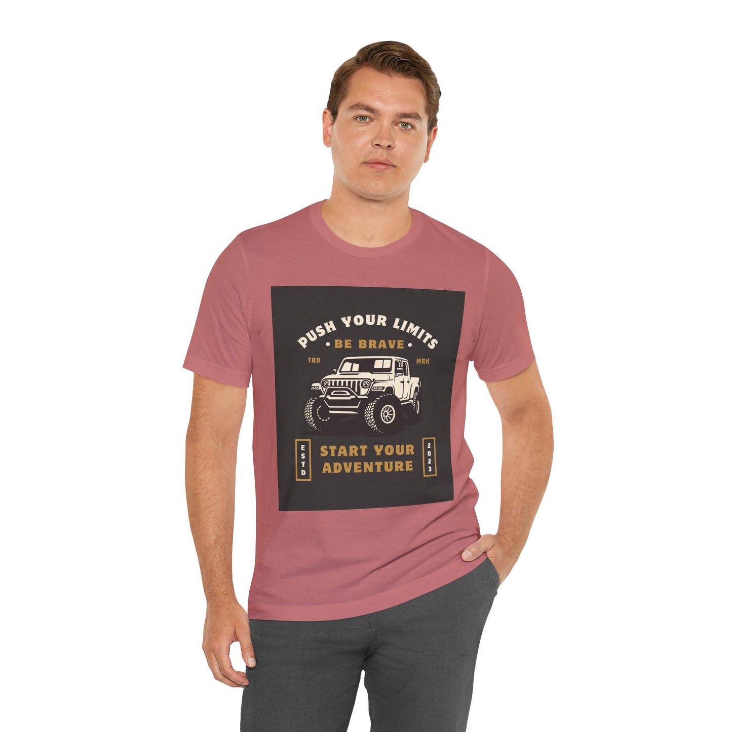 Push Your Limits Adventure-Inspiring Unisex Jersey Tee, Outdoor Shirt, Motivational T-Shirt, Gift for Adventurers, Hiking Apparel, Travel Tee