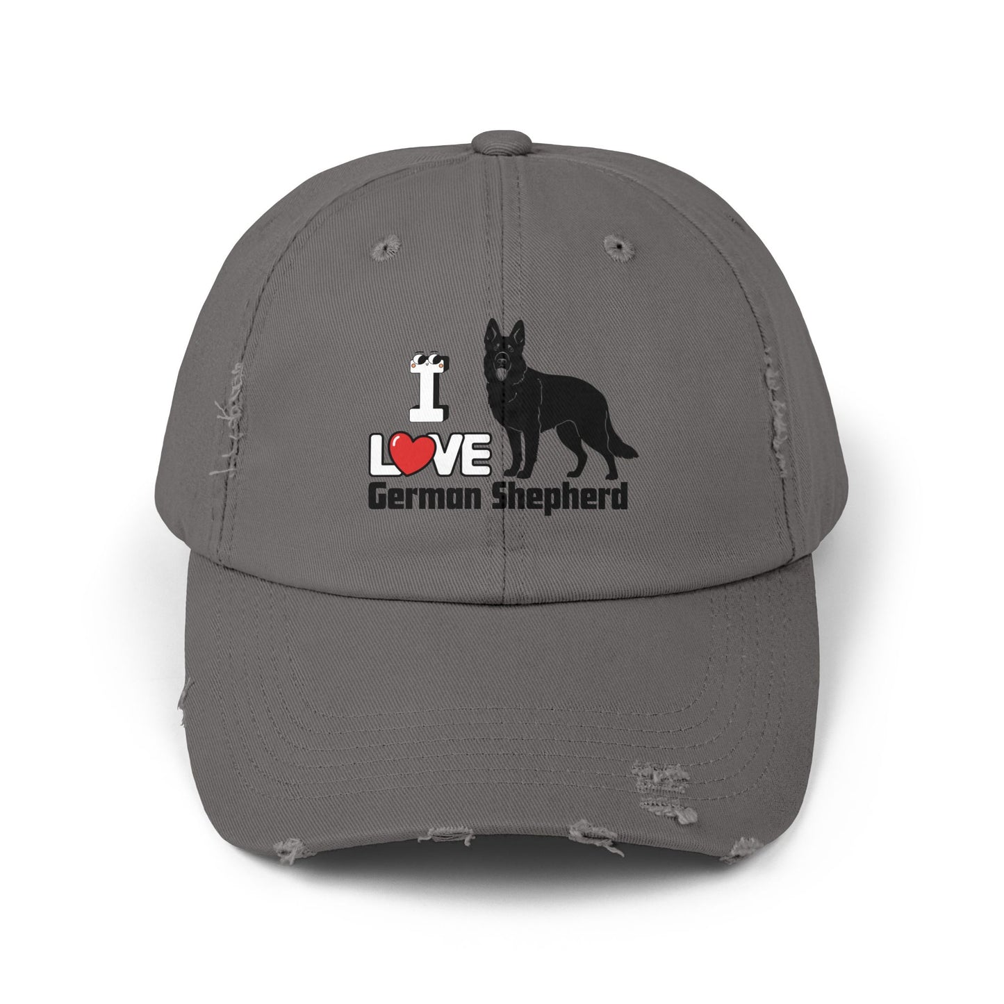 I Love German Shepherd Distressed Cap - Dog Lovers Gift