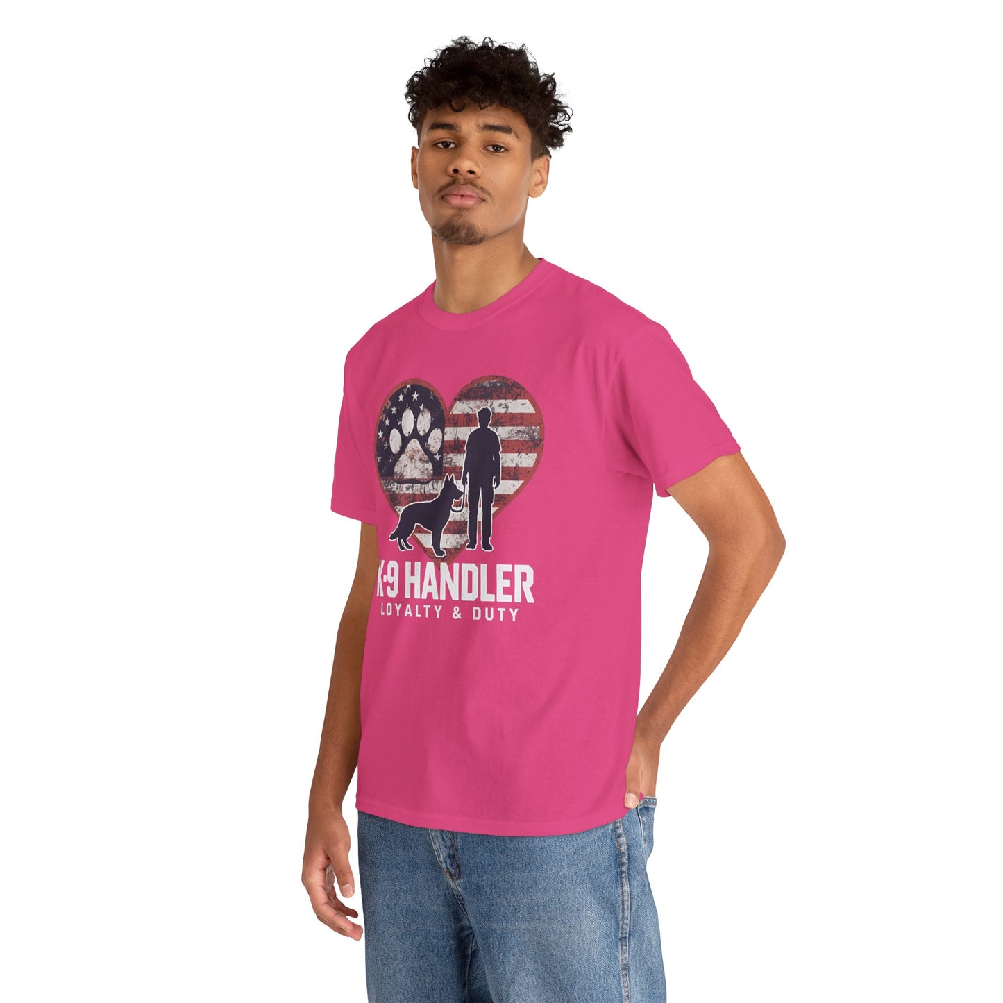 K-9 Handler Heart Tee | Loyalty & Duty T-Shirt | Dog Lover Gift, Police Support Shirt