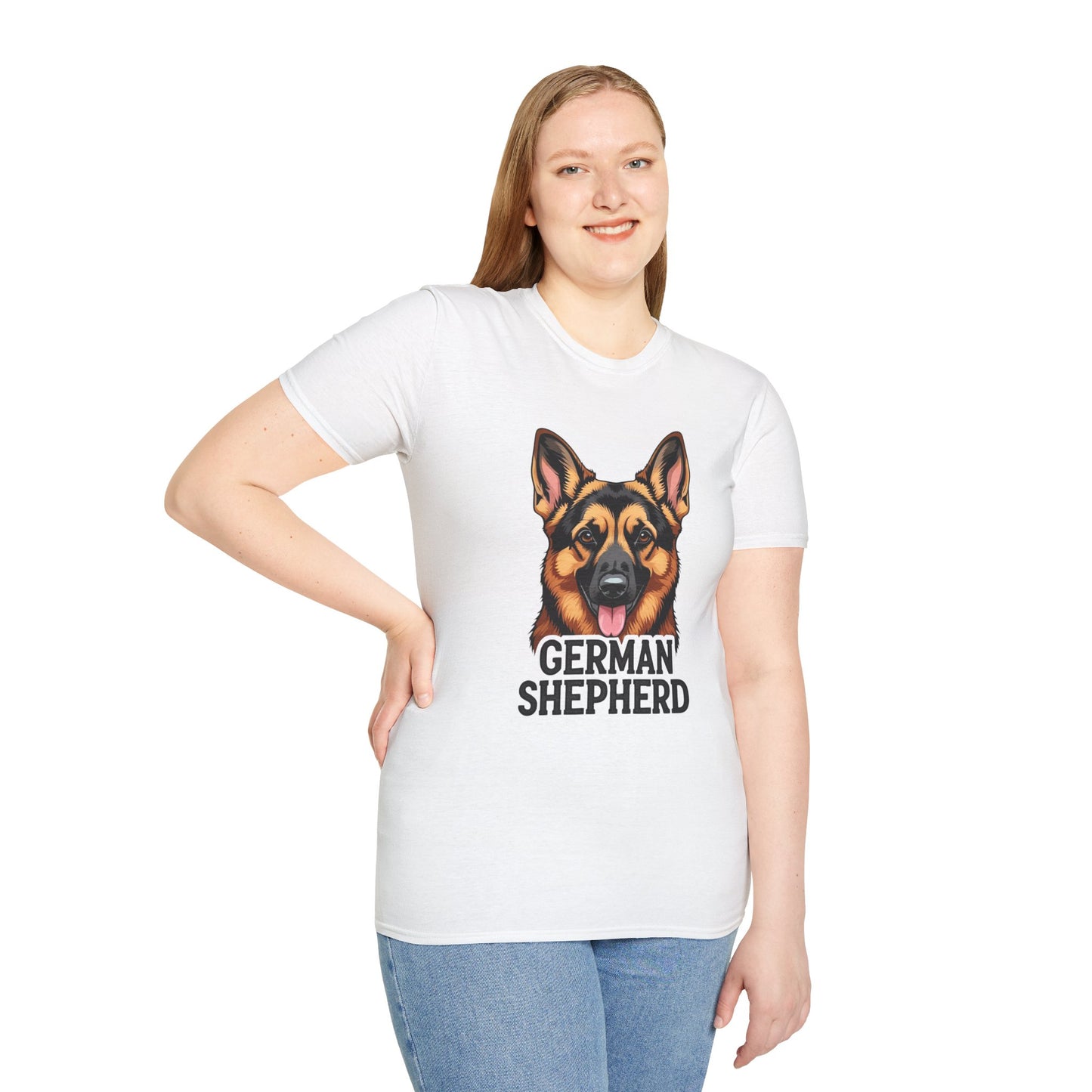 German Shepherd Unisex T-Shirt, Dog Lover Gift, Pet Parent Apparel, Cute Animal Shirt, Birthday Gift Idea, Casual Wear