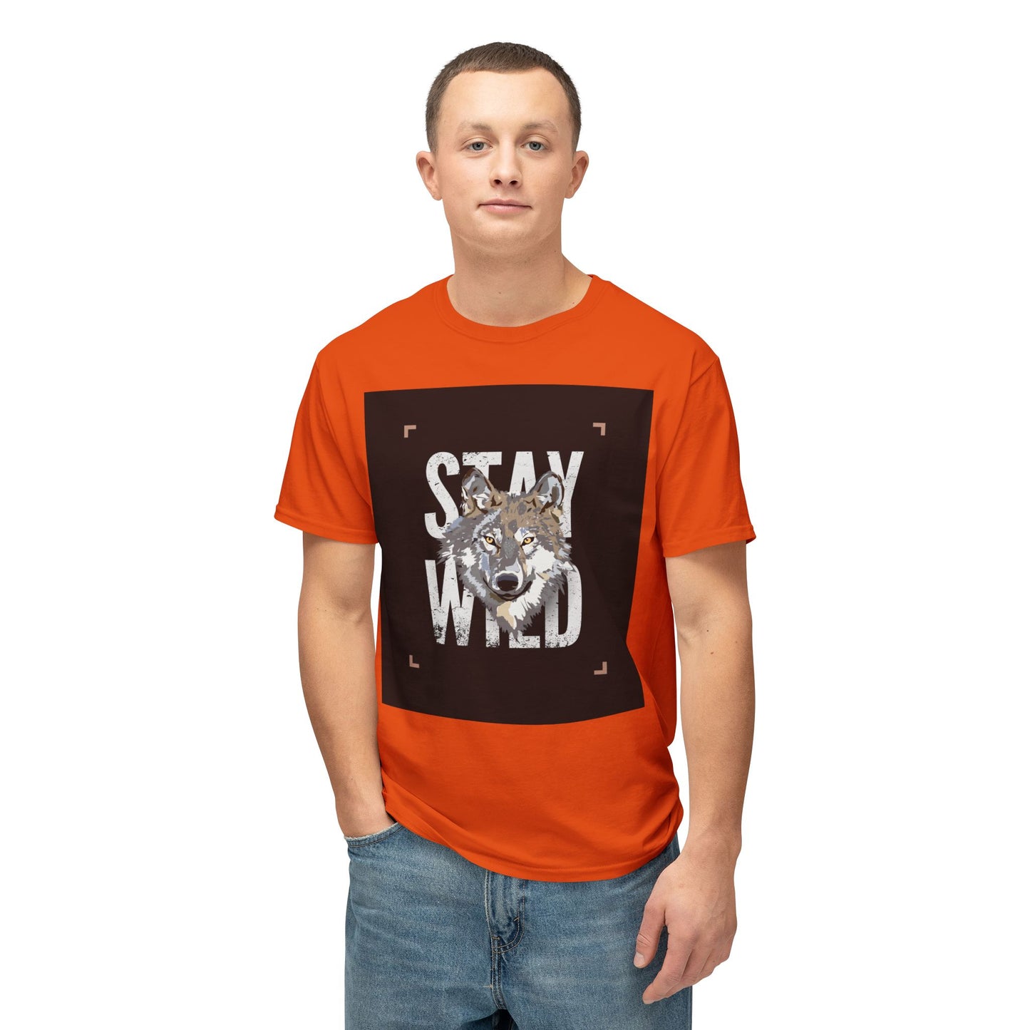 Wild Spirit Cotton T-shirt - Stay Wild Wolf T-Shirt, Nature Lover Gift, Eco-Friendly Fashion, Animal Enthusiast Tee, Adventure Wear