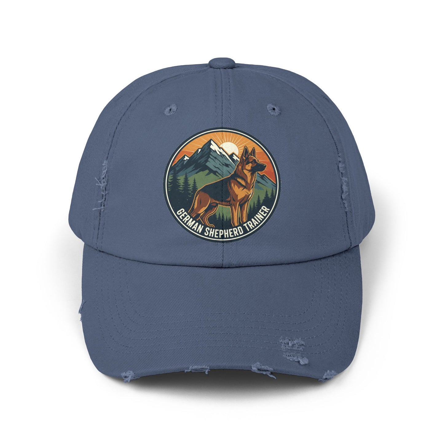 German Shepherd Trainer Cap | Distressed Hat for Dog Lovers | Perfect Gift for Pet Trainers
