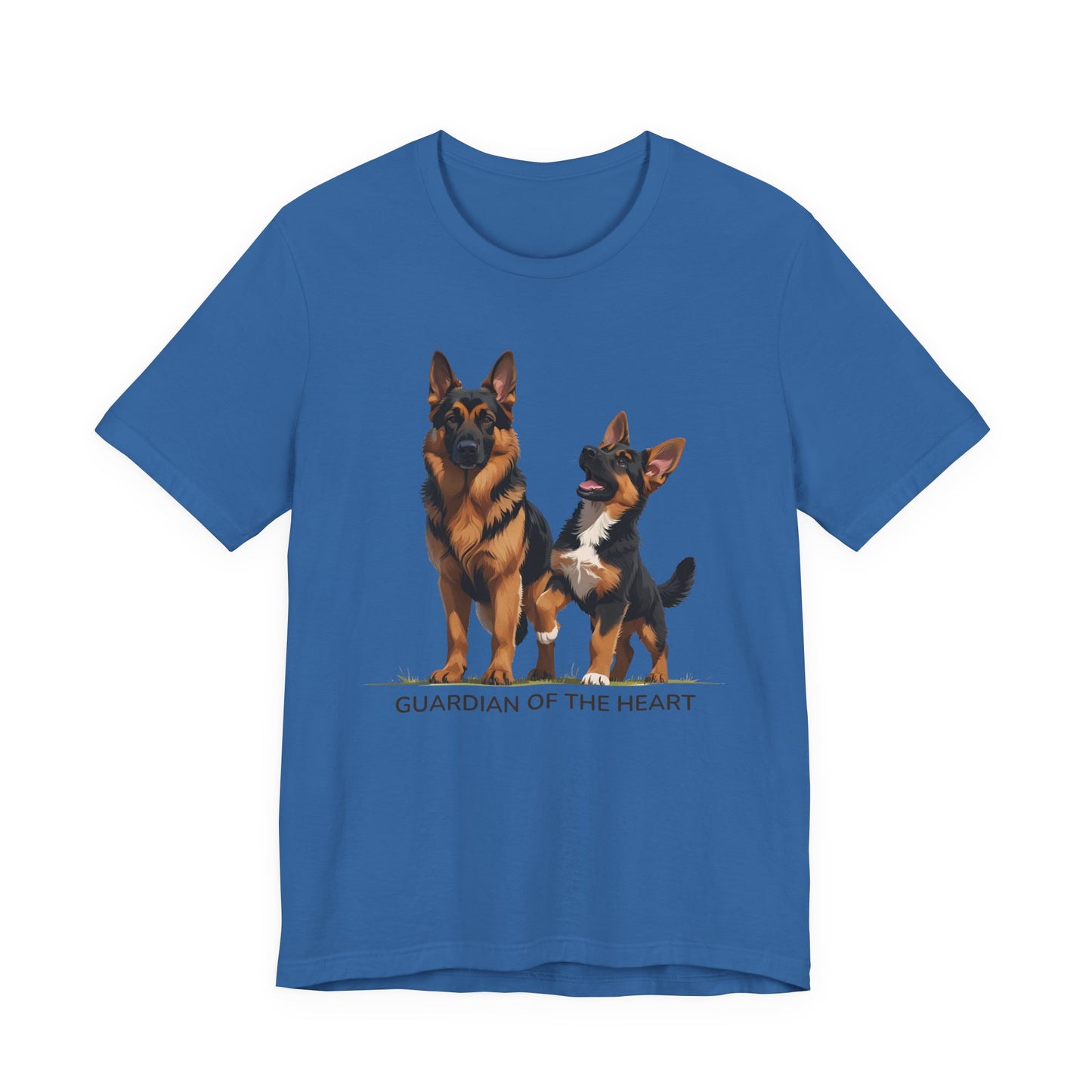 German Shepherd and Puppy Tee - Guardian of the Heart, Gifting for Pet Owners, Cute Graphic Shirt, Perfect for Birthdays, Dog-Themed Apparel