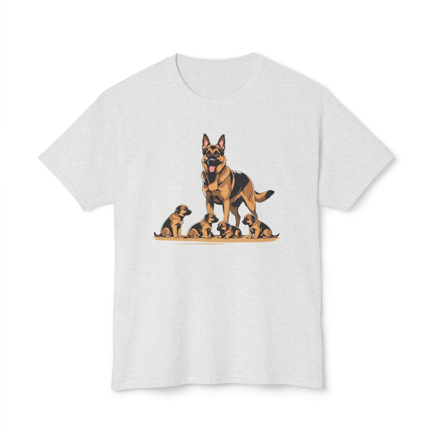 Adorable German Shepherd Family T-Shirt | Dog Lover Gift, Pet Owners Tee, Animal Lovers Apparel, Cute Canine Shirt, Father's Day Gift