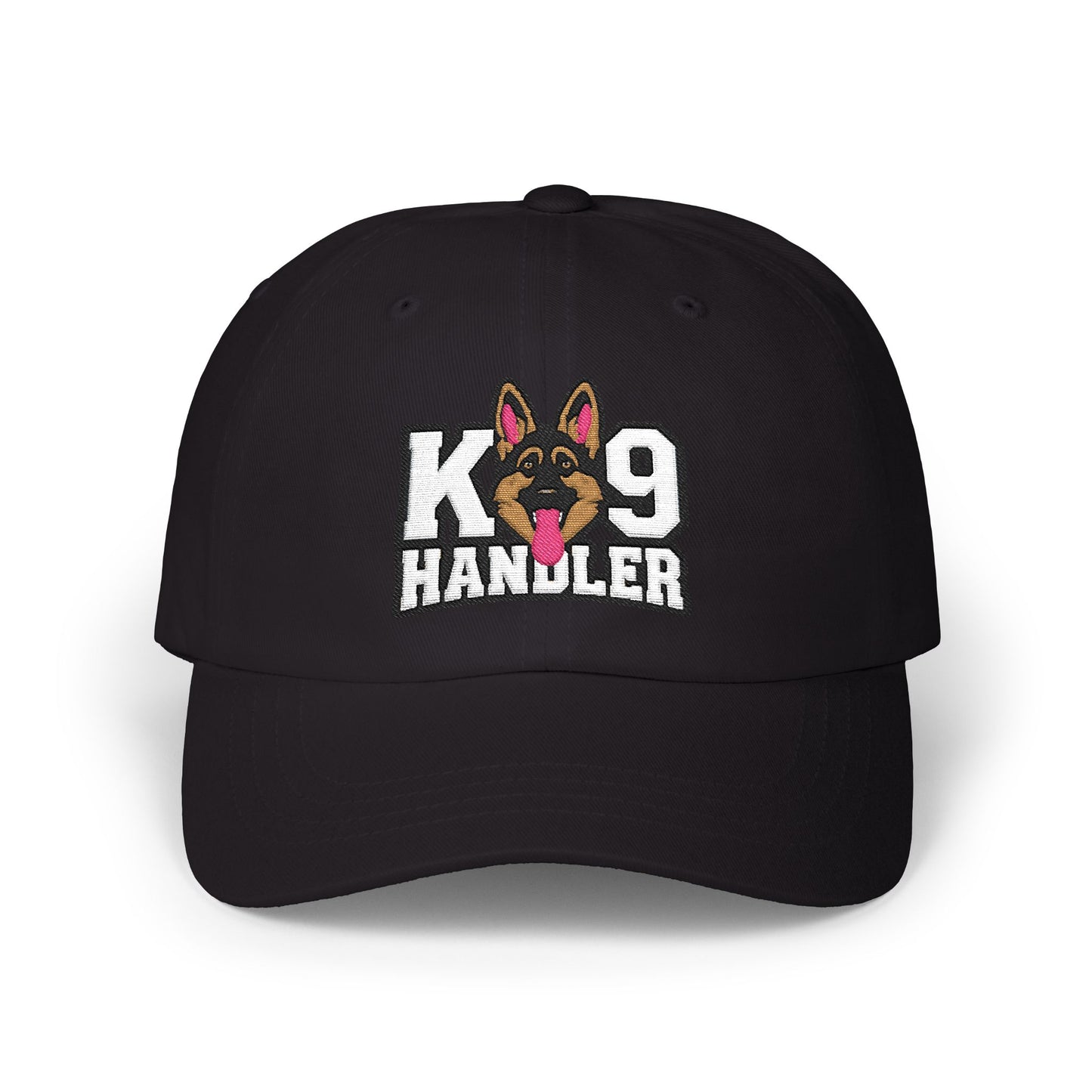 K9 Handler Classic Embroidered Dad Cap Featuring German Shepherd – Perfect Gift for Dog Lovers, Adjustable Hat for Outdoor Adventures