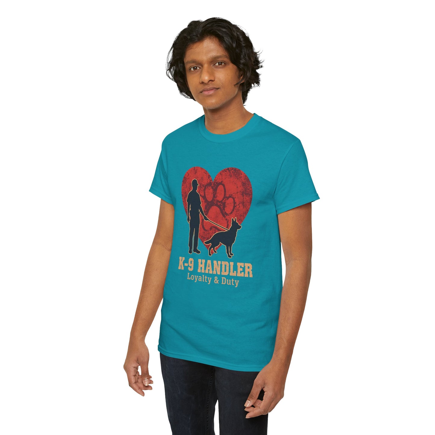 K-9 Handler Heart Tee - Loyalty & Duty, Dog Lover Gift, Pet Owner Apparel