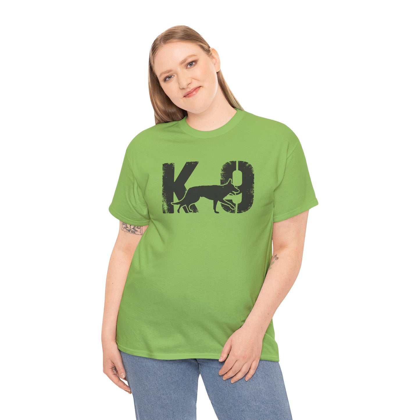 K-9 Dog Lover's Unisex Heavy Cotton Tee | T-Shirt for K-9 Handler | Dog Between K and 9 Design