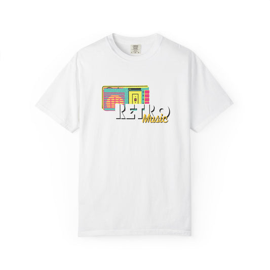 Retro Music T-Shirt, Vintage Style Tee, Unisex Garment-Dyed Shirt, Perfect for Music Lovers, Great for Festivals and Gifts