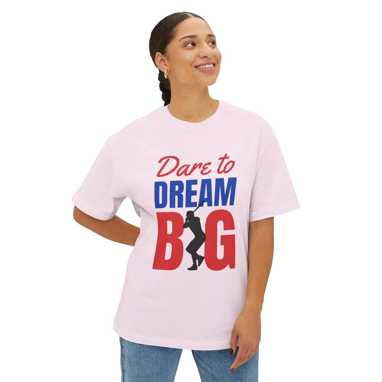 Dream Big Unisex Oversized Tee | Motivational Shirt for Dreamers, Casual Wear, Gift for Graduates, Positive Vibes, Inspirational Clothing