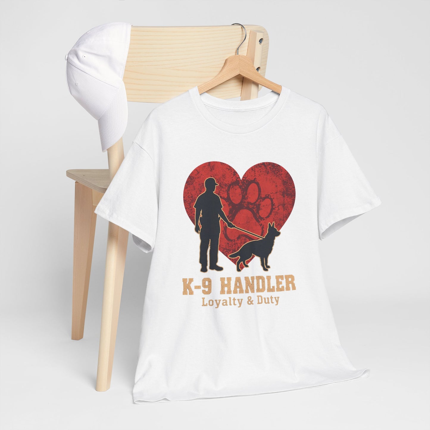 K-9 Handler Heart Tee - Loyalty & Duty, Dog Lover Gift, Pet Owner Apparel